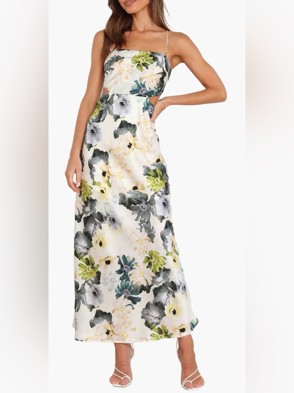 NWT Petal & Pup Jayne Floral Lace-Up Back Maxi Dress - Size 2